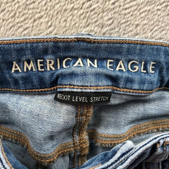 American Eagle Womens Jeans Size 4 Skinny Leg Anke Casual Blue Denim Stretch - Picture 3 of 16